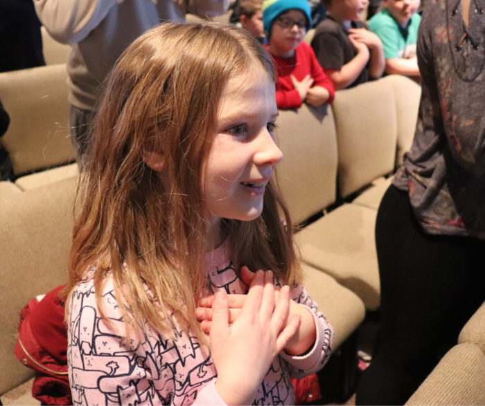 Child Lives Out Scripture Lesson At Joy El's Christian Retreat